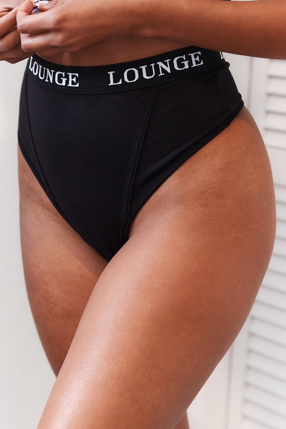 Lounge Underwear Bamboo Basic Thong Svarte | IY5763184