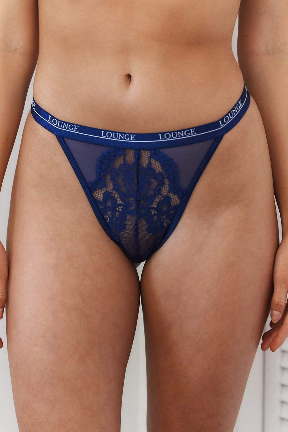 Lounge Underwear Blossom Thong Marineblå | JX0697512