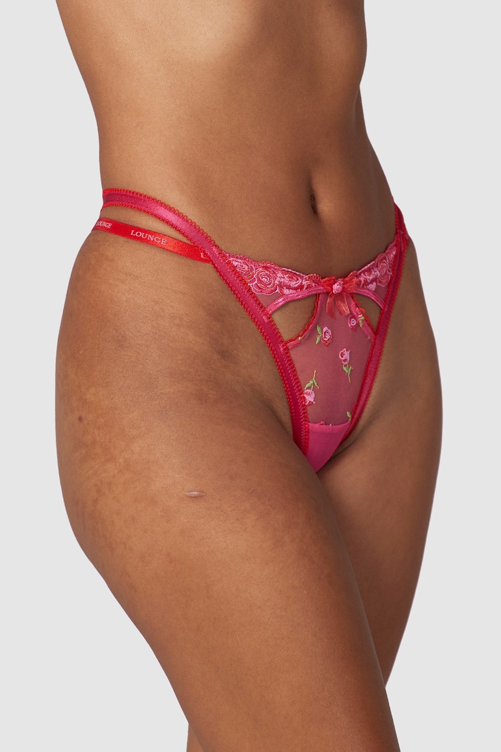 Lounge Underwear Blush Embroidered G-string Rosa | MG8143609