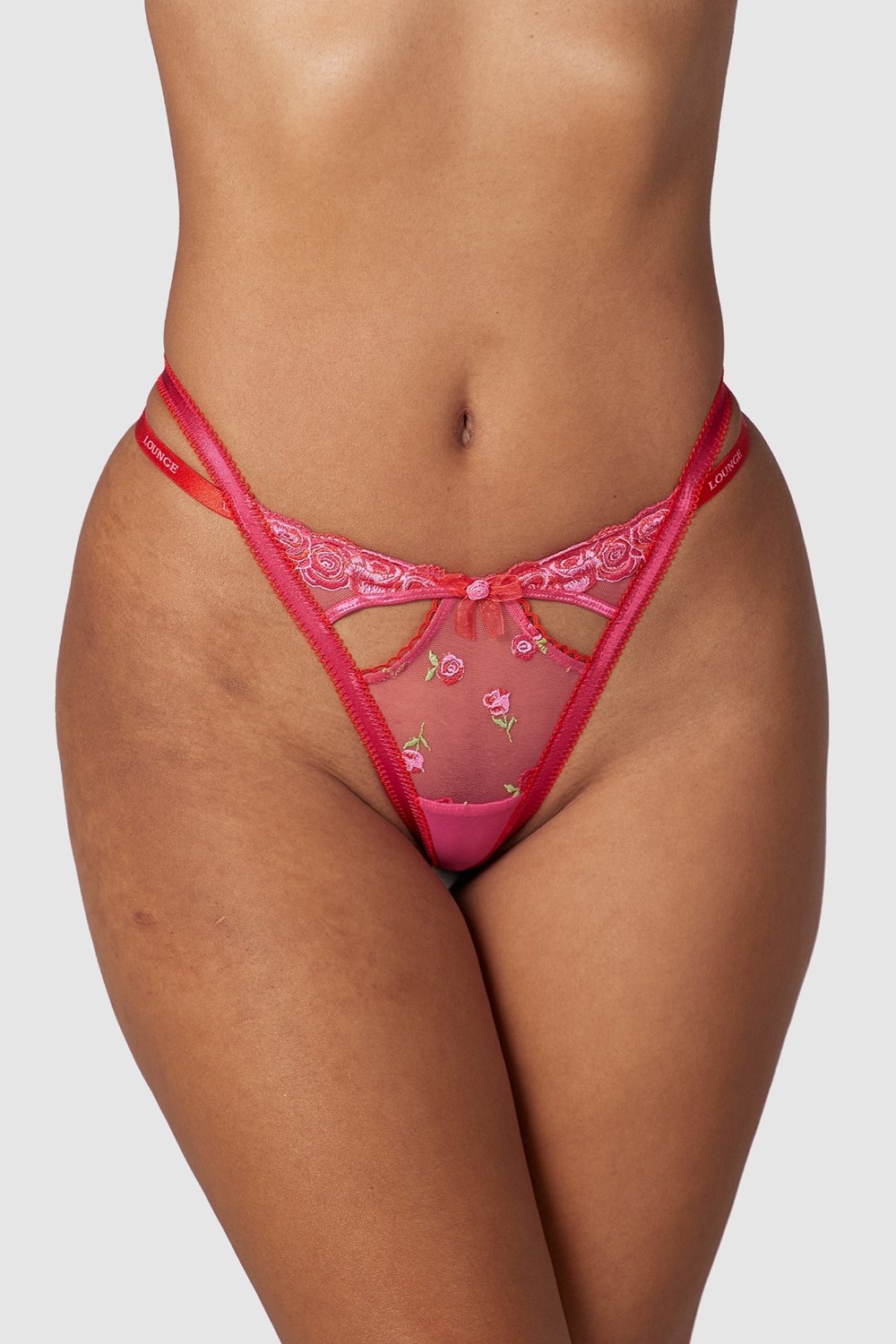 Lounge Underwear Blush Embroidered G-string Rosa | MG8143609