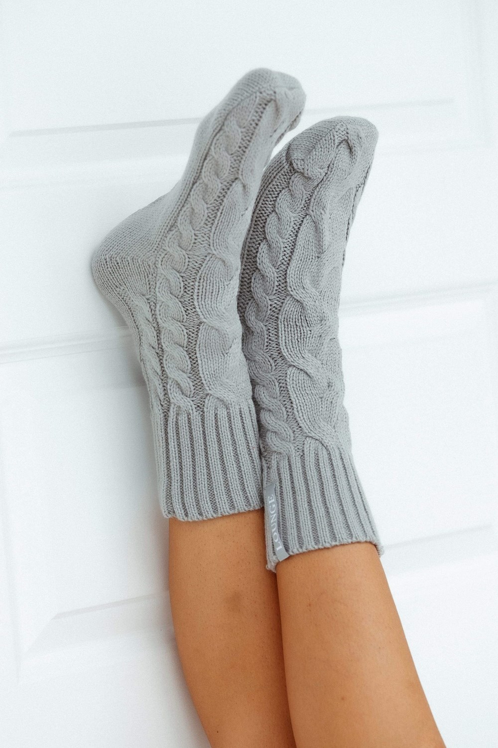 Lounge Underwear Cosy Strikket Socks Grå | LG6825091