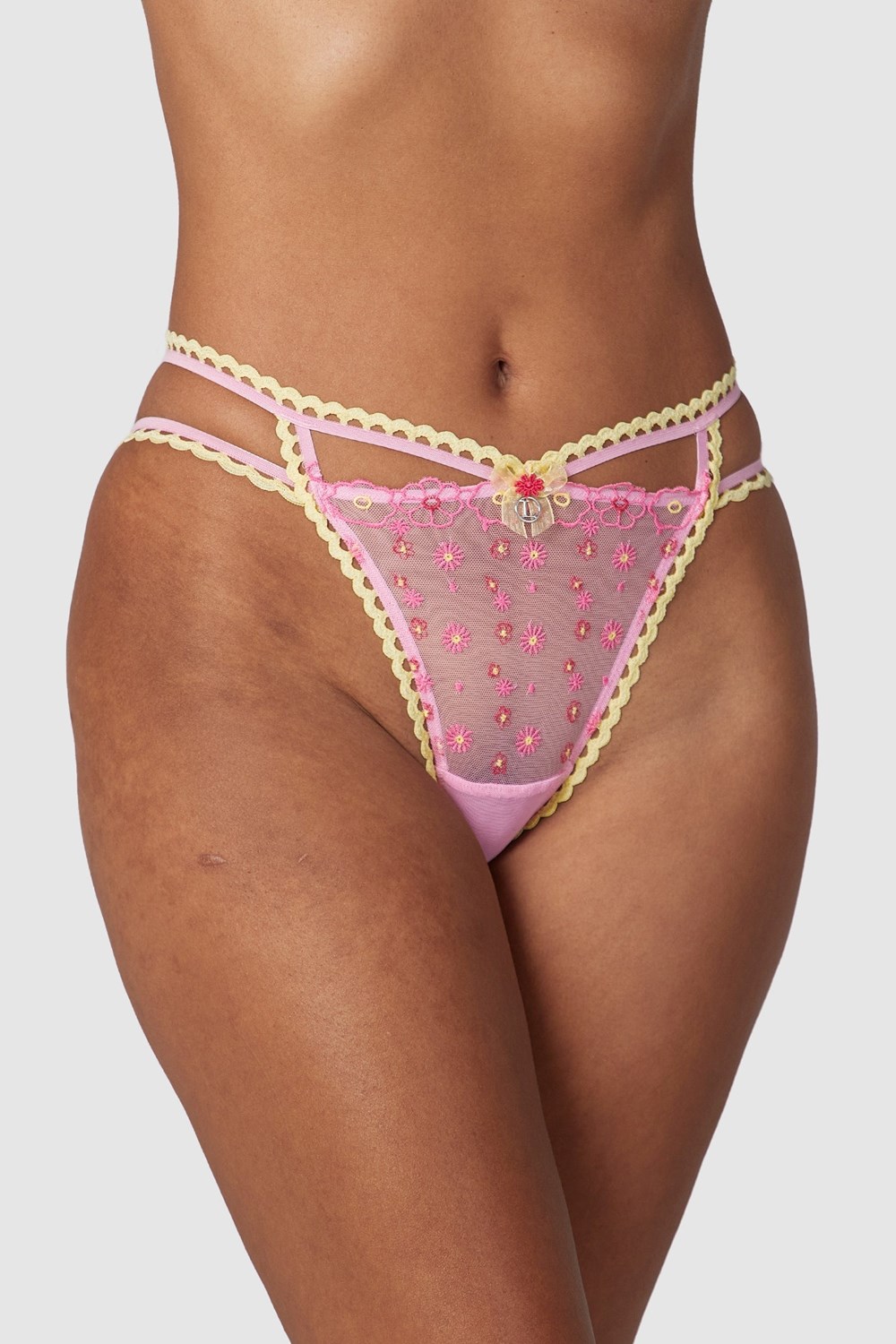 Lounge Underwear Daisy Embroidered Briefs Rosa | CG8752306