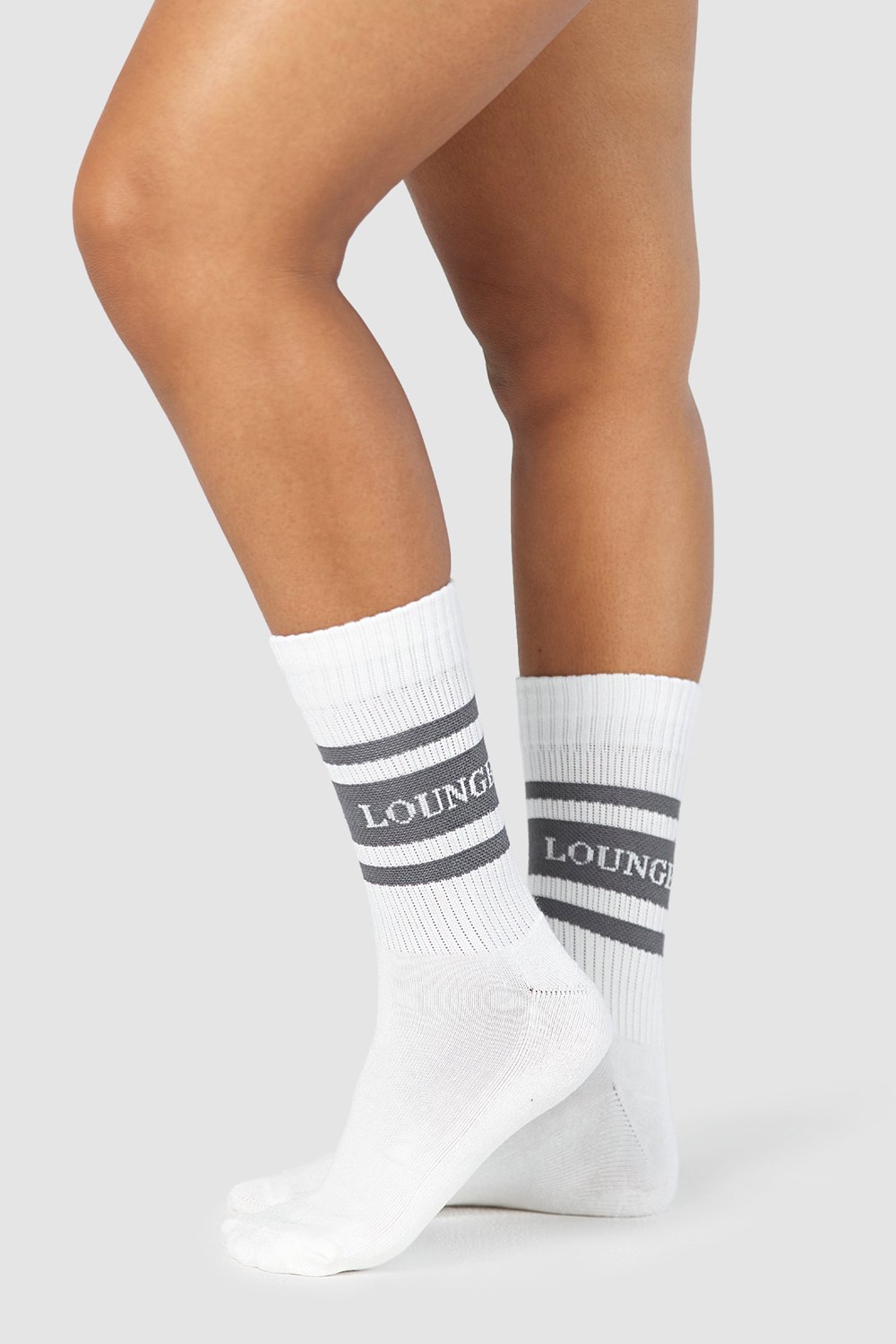 Lounge Underwear Essential Socks (Two Pack) Charcoal | WI6270983