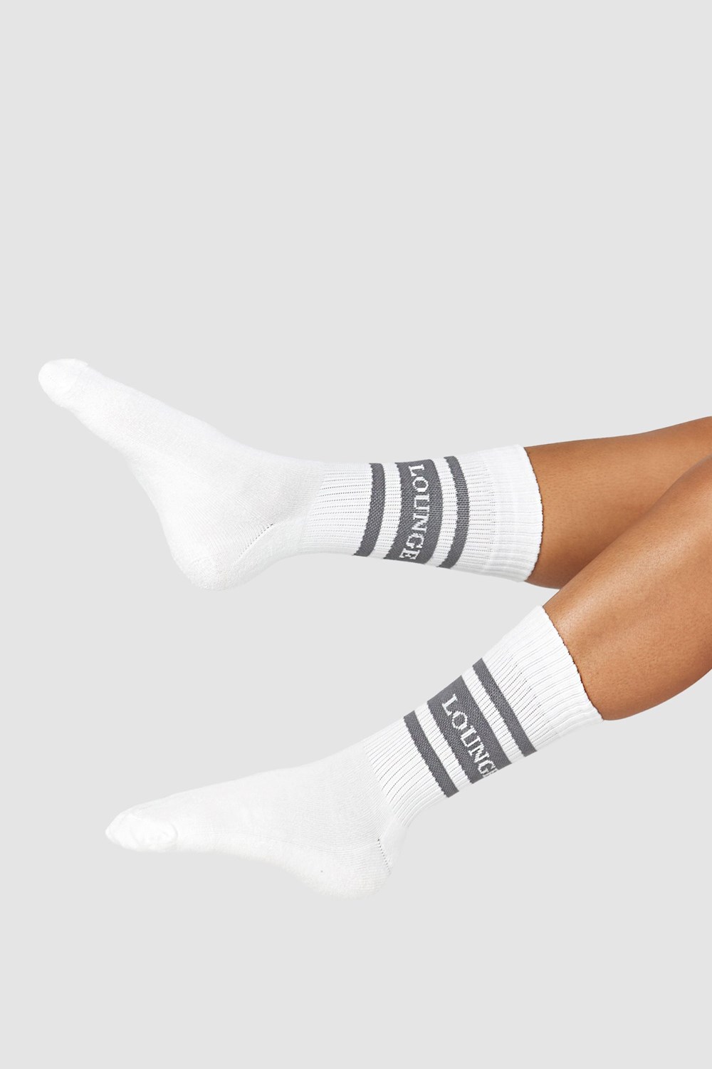 Lounge Underwear Essential Socks (Two Pack) Charcoal | WI6270983