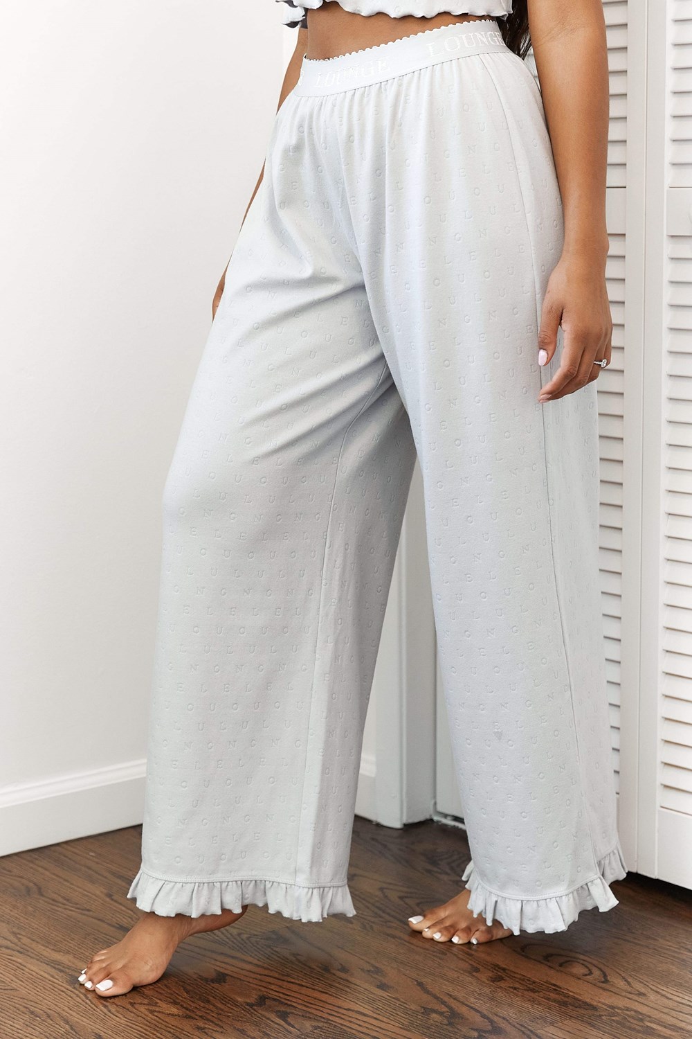 Lounge Underwear Frill Pajama Trousers Frost | MF4978361