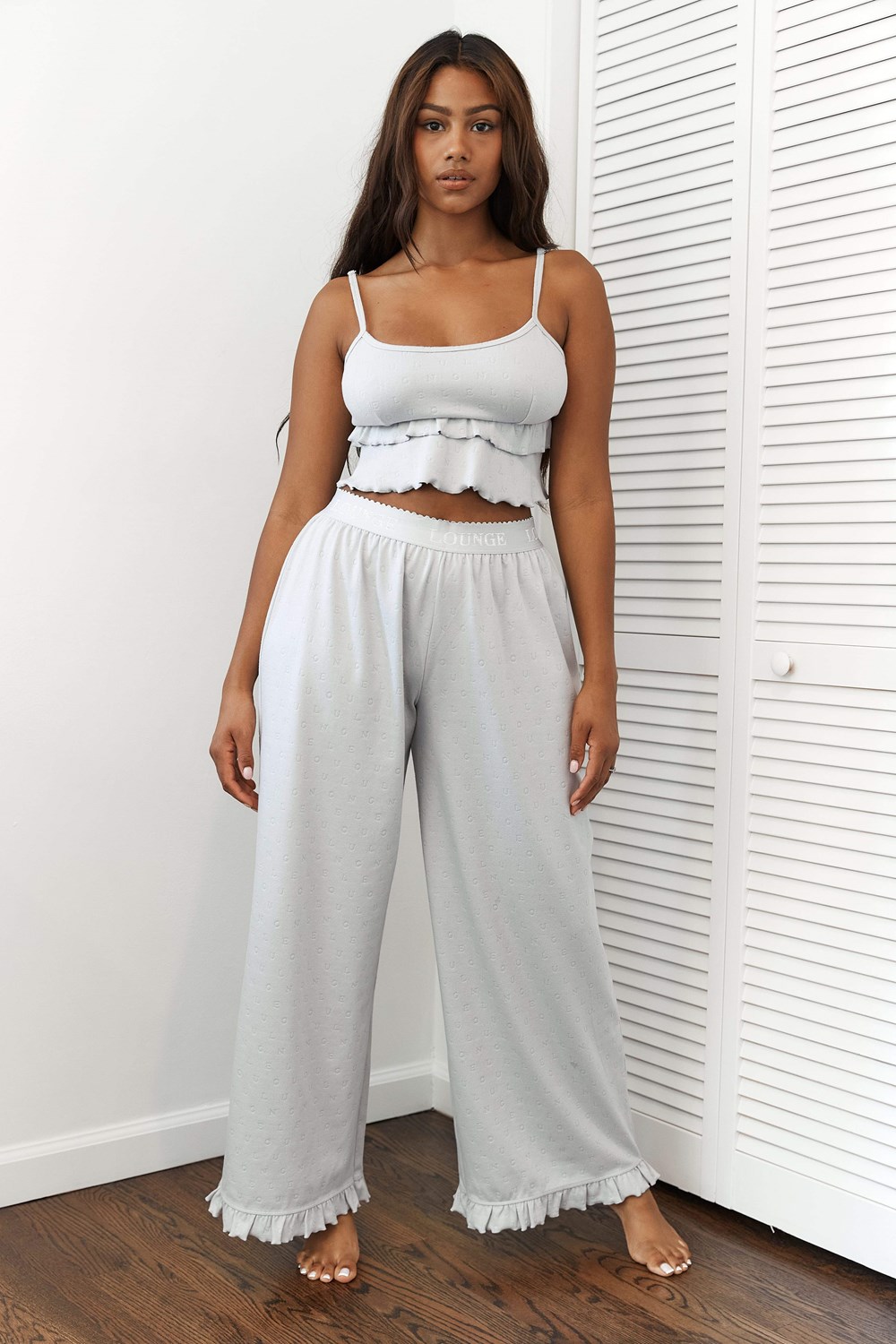 Lounge Underwear Frill Pajama Trousers Frost | MF4978361