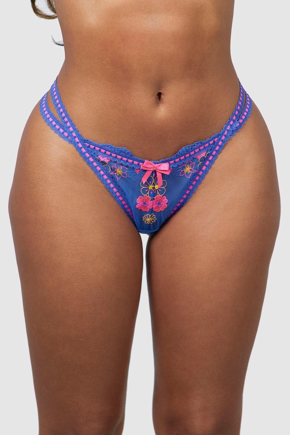 Lounge Underwear Neon Thong Blå | UW0516294