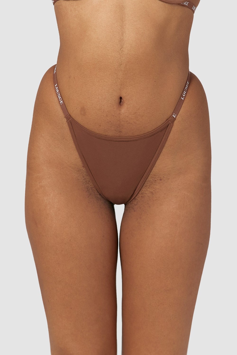 Lounge Underwear Smooth Classic Thong Chestnut | CS8409216