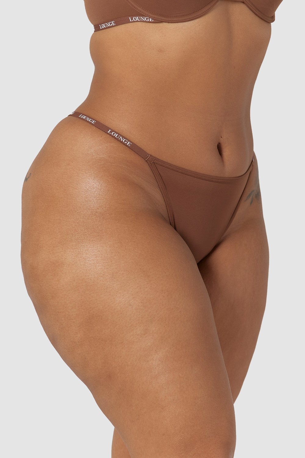 Lounge Underwear Smooth Classic Thong Chestnut | WC5240718