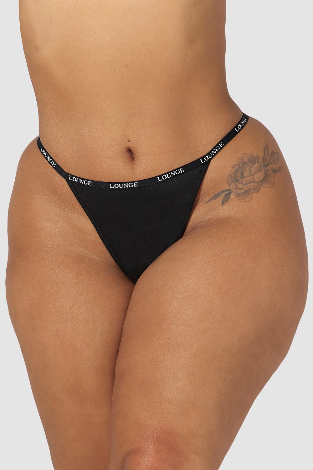 Lounge Underwear Smooth Thong Svarte | PT3492081