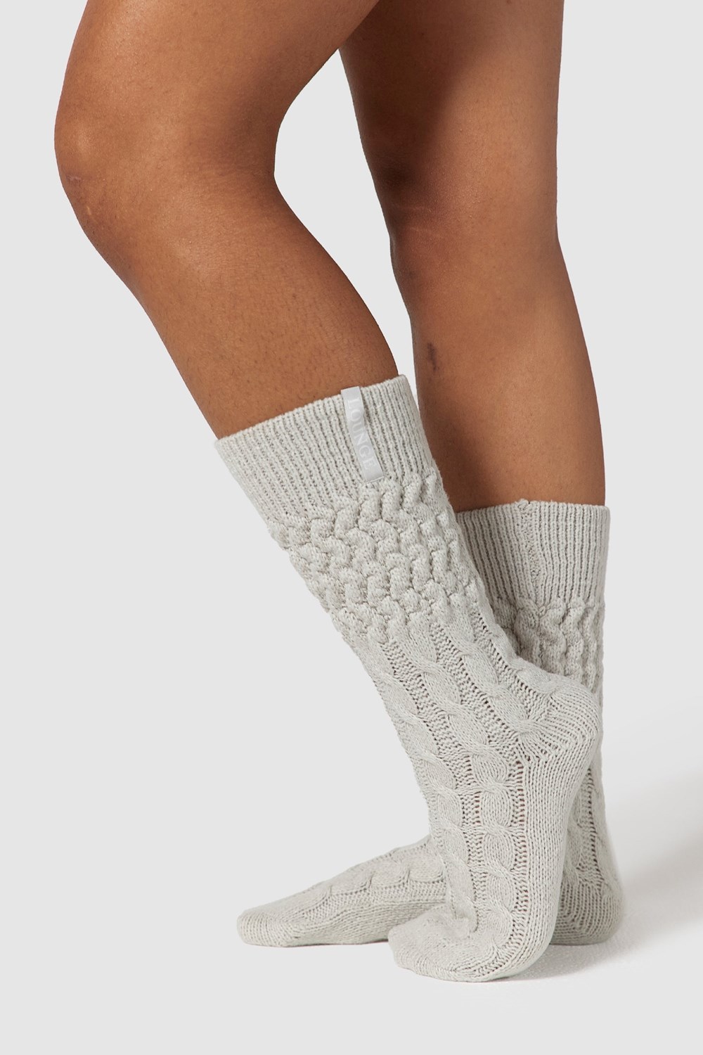 Lounge Underwear Snug Strikket Socks Frost | RV9738402