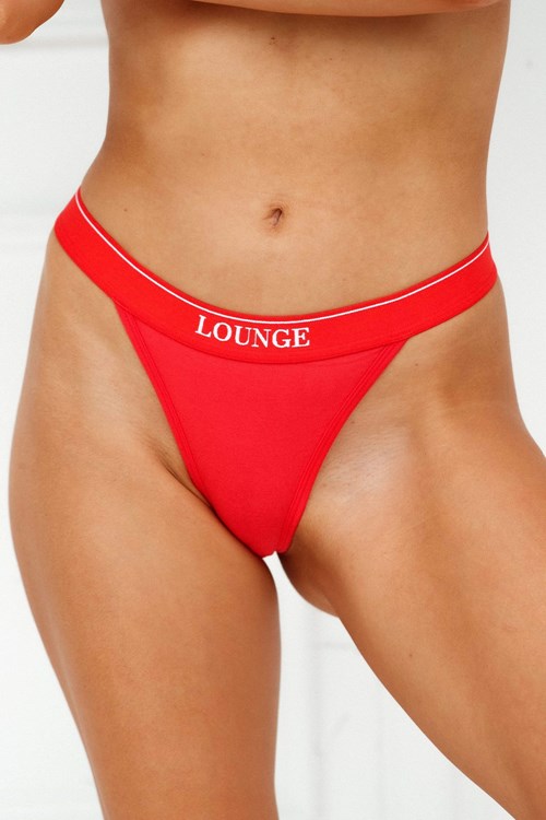 Lounge Underwear Bamboo Minimal Triangle Thong Rød | FP0532478