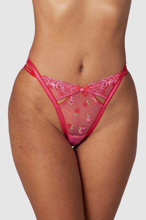 Lounge Underwear Blush Embroidered Briefs Rosa | BP2740918