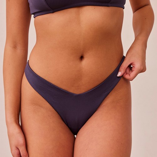 Lounge Underwear Ribbet Triangle Thong Blå | JF0827361