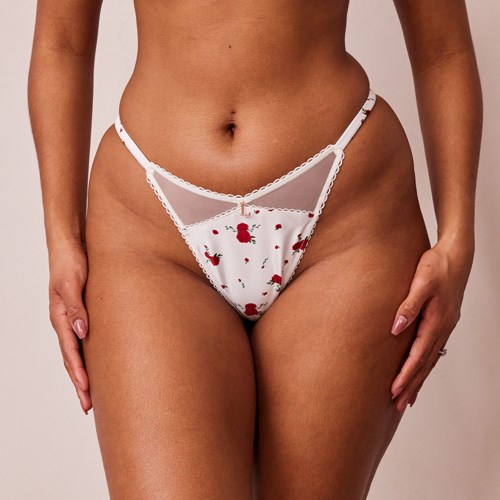 Lounge Underwear Rose Thong Hvite | GC7184530