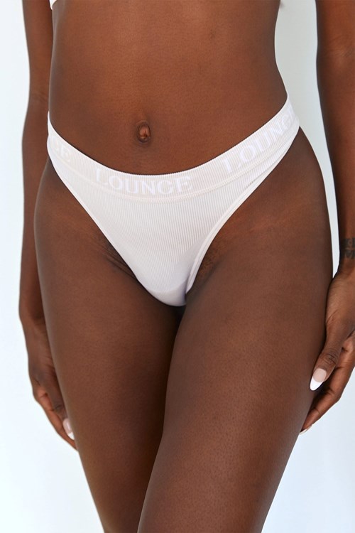 Lounge Underwear Seamless Thong Pisket Krem | HG3468791