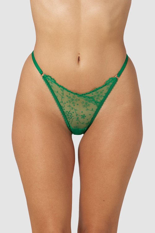 Lounge Underwear Slinky Open Back Briefs Emerald | SJ8216750