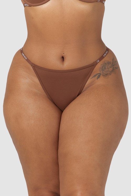 Lounge Underwear Smooth Classic Thong Chestnut | CS8409216