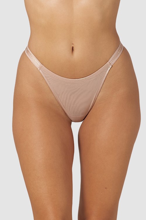 Lounge Underwear Smooth Mesh Briefs Taupe | HO0915648